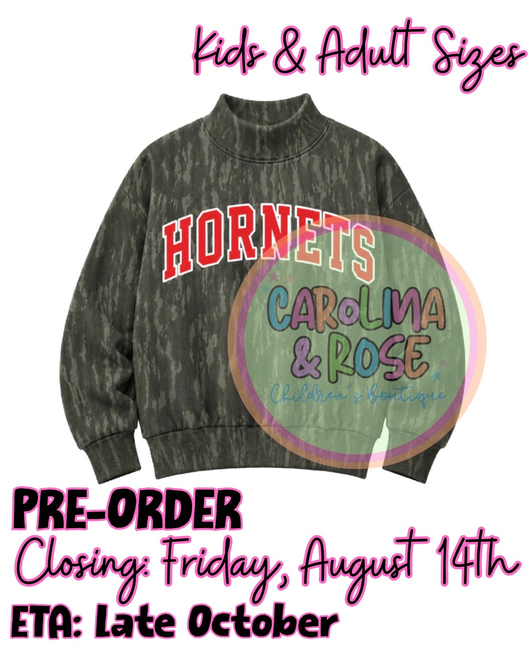 Hornets Camo Mock Neck *PRE-ORDER*