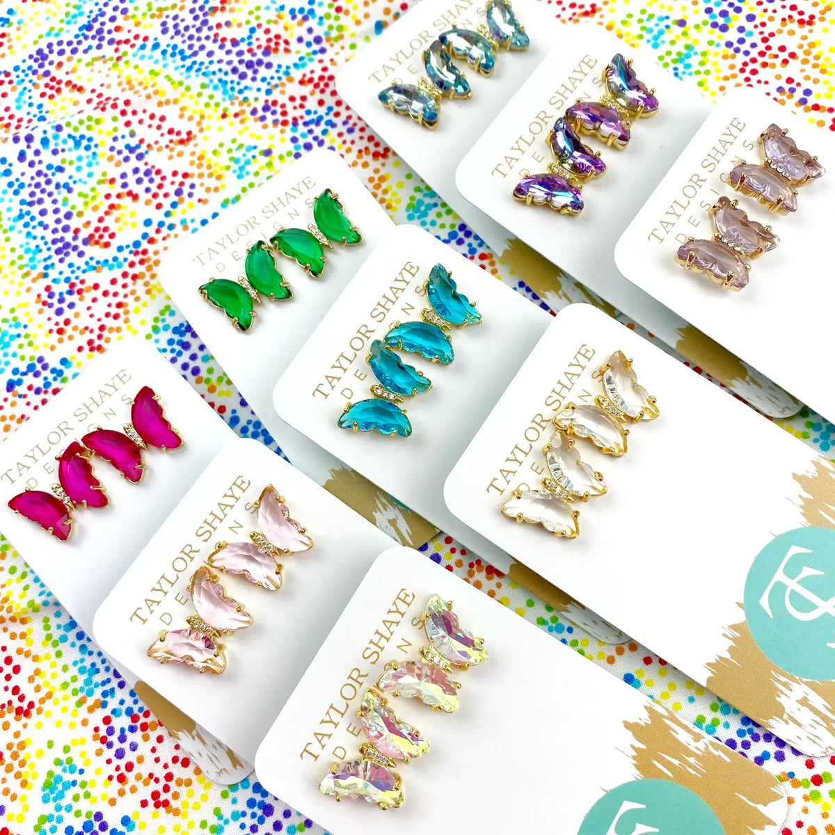 Iridescent Butterfly Earrings | Taylor Shaye Designs | READY TO SHIP/PICKUP