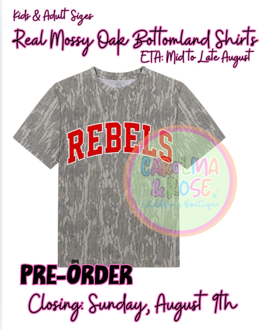 Rebels Mossy Oak Shirt *PRE-ORDER*