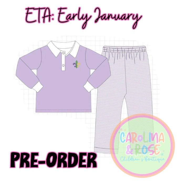 Boys Mardi Gras Pants Set *PRE-ORDER*