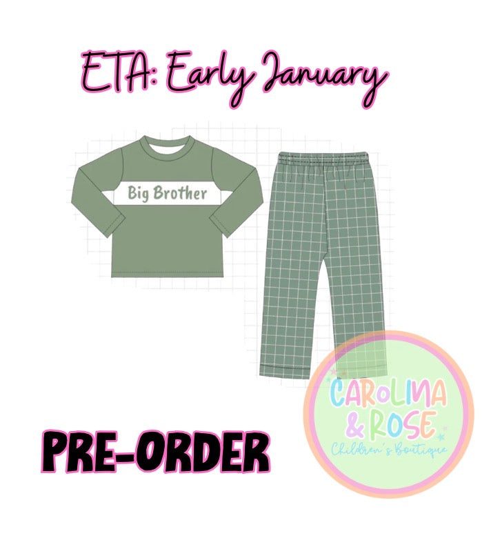 Boys Sage Big Brother Pant Set *PRE-ORDER*
