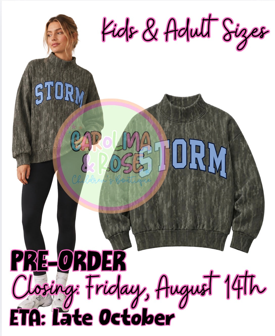 Storm Camo Mock Neck *PRE-ORDER*