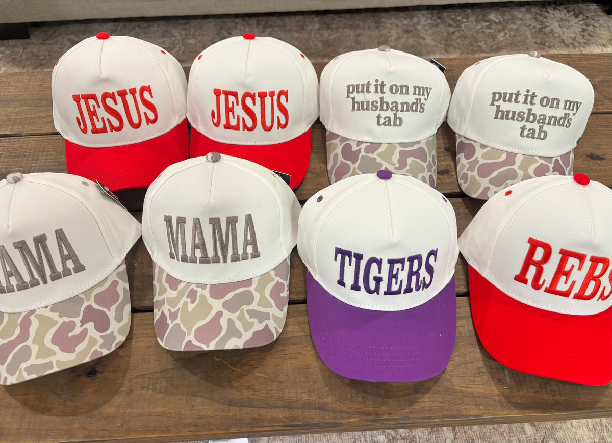 Lulu Mac | Put it on My Husband's Tab Camo Hat| READY TO SHIP/PICKUP