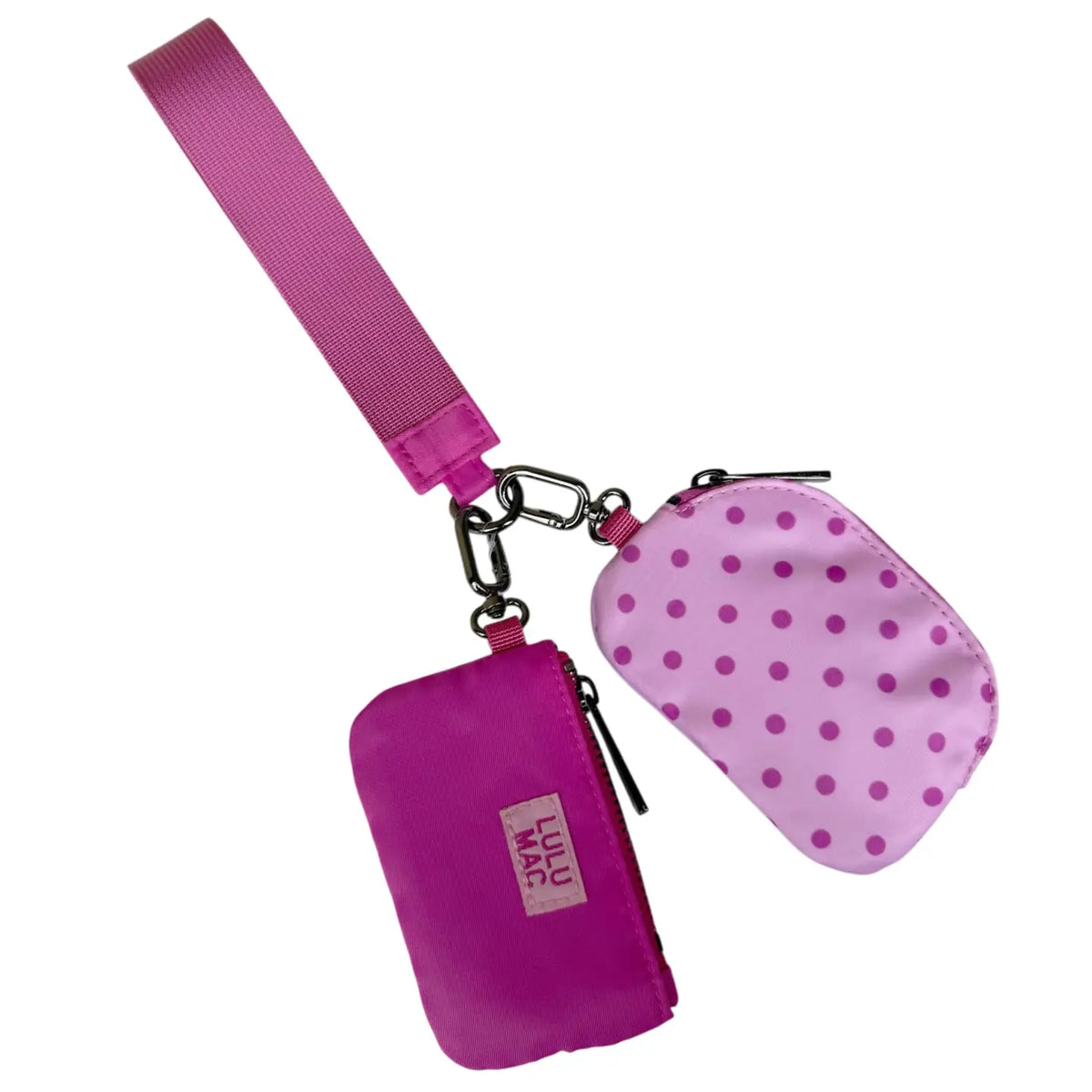 Lulu Mac | Pink Dots Wristlet Wallet Keychain| READY TO SHIP/PICKUP