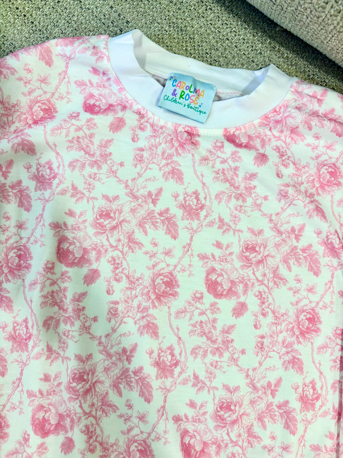 Pink Girls Floral Sweatsuit - READY TO SHIP/PICKUP!