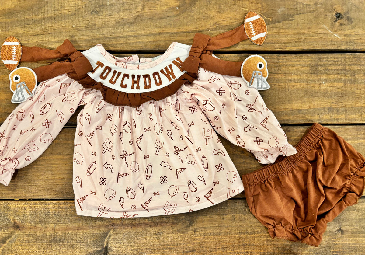 Girl's Football Bloomer Set - READY TO SHIP/PICKUP