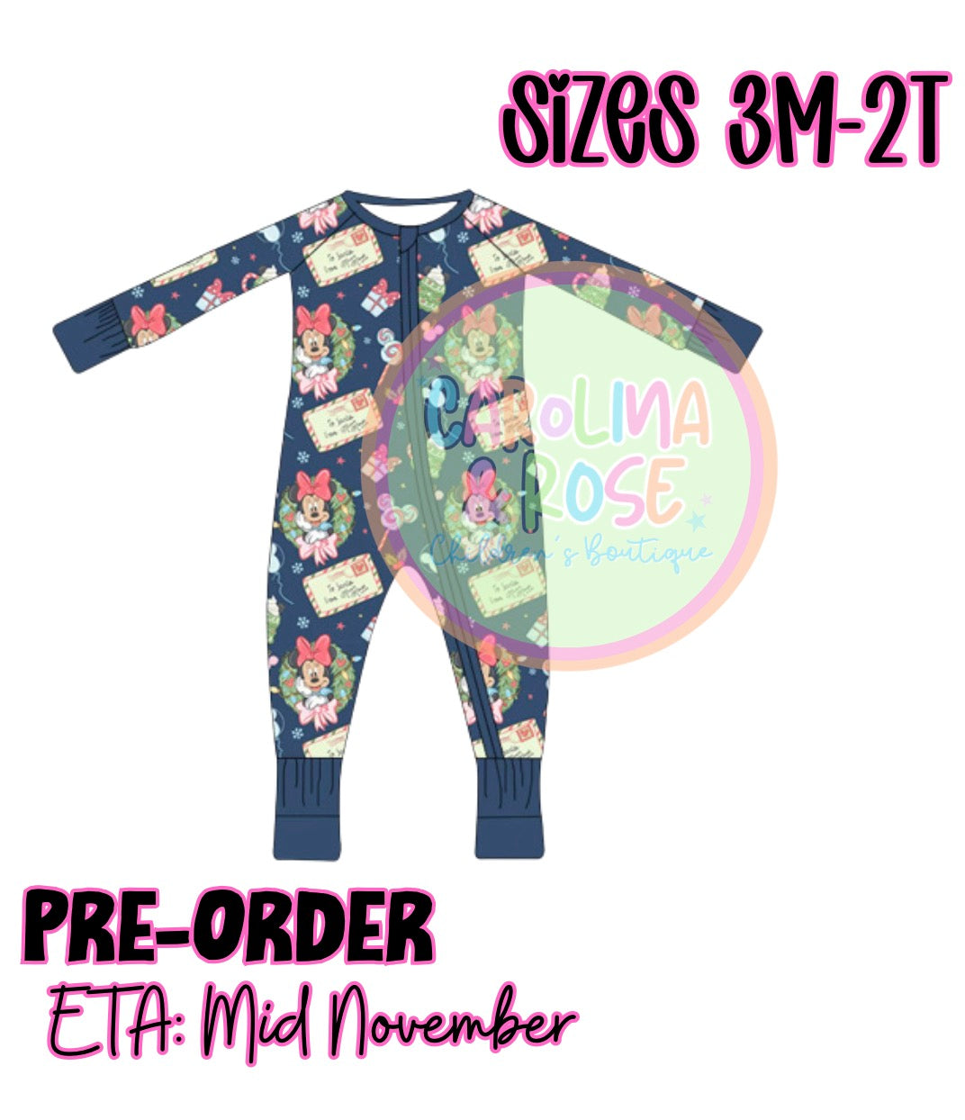 Minnie Christmas Zippie *PRE-ORDER*