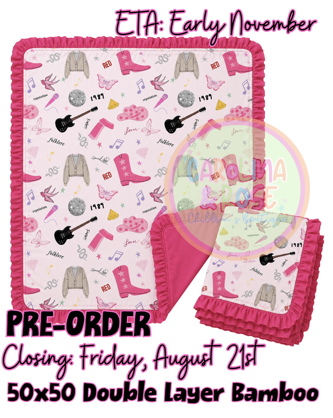 Popstar Era 50x50 Double Layer Bamboo Blanket *PRE-ORDER*