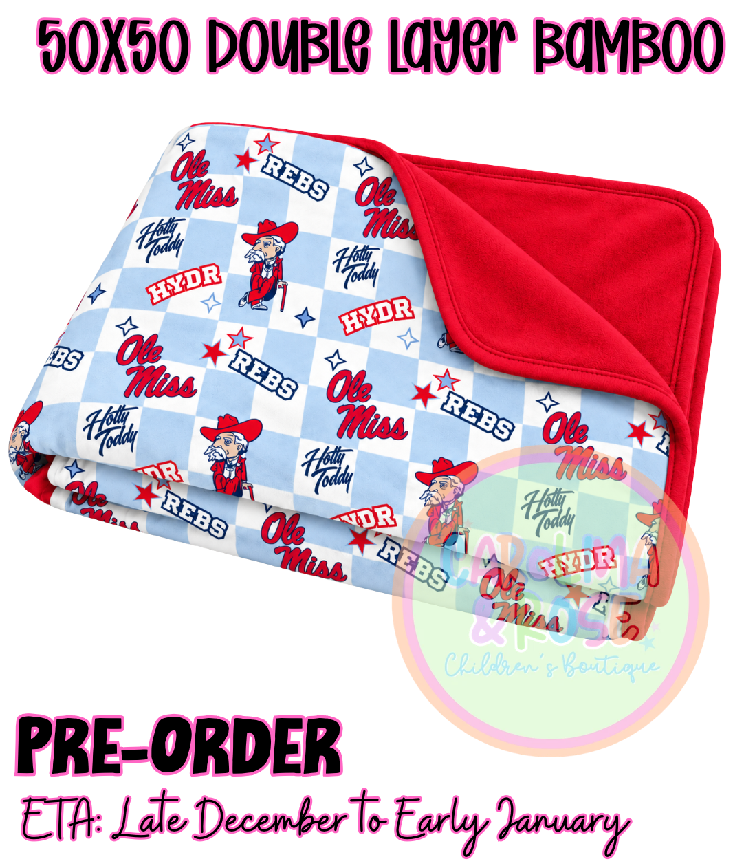 Rebels 50x50 Double Layer Bamboo Blanket *PRE-ORDER*
