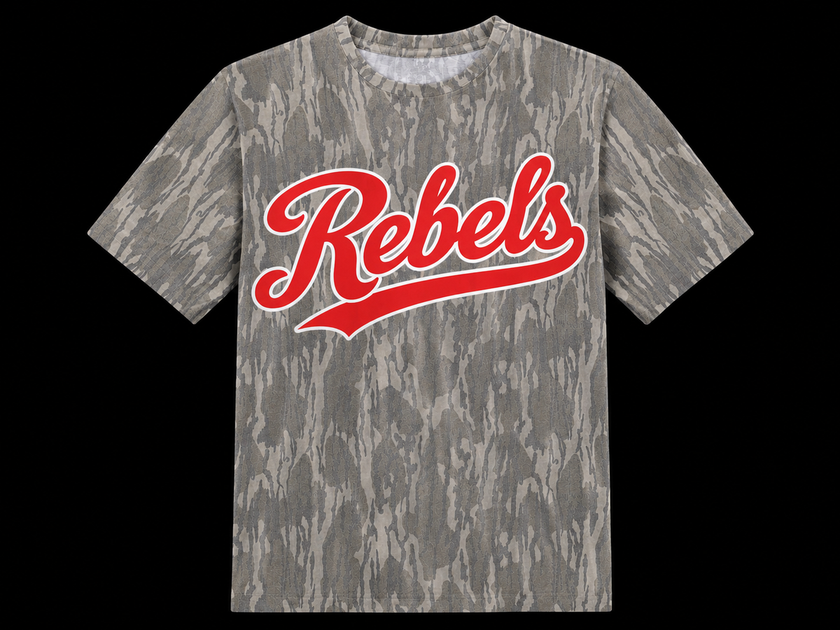 Rebels Mossy Oak Shirt (Red/White)