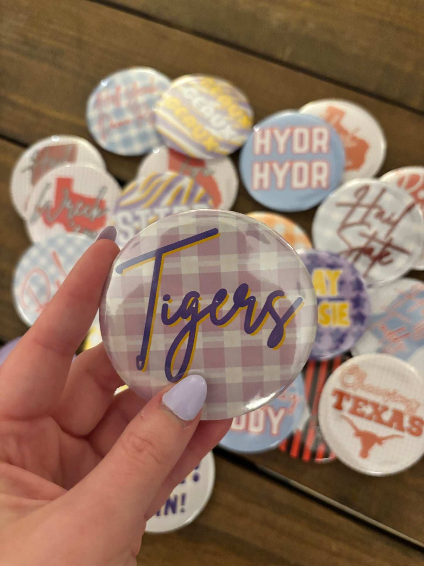 3” Game Day Button - LSU
