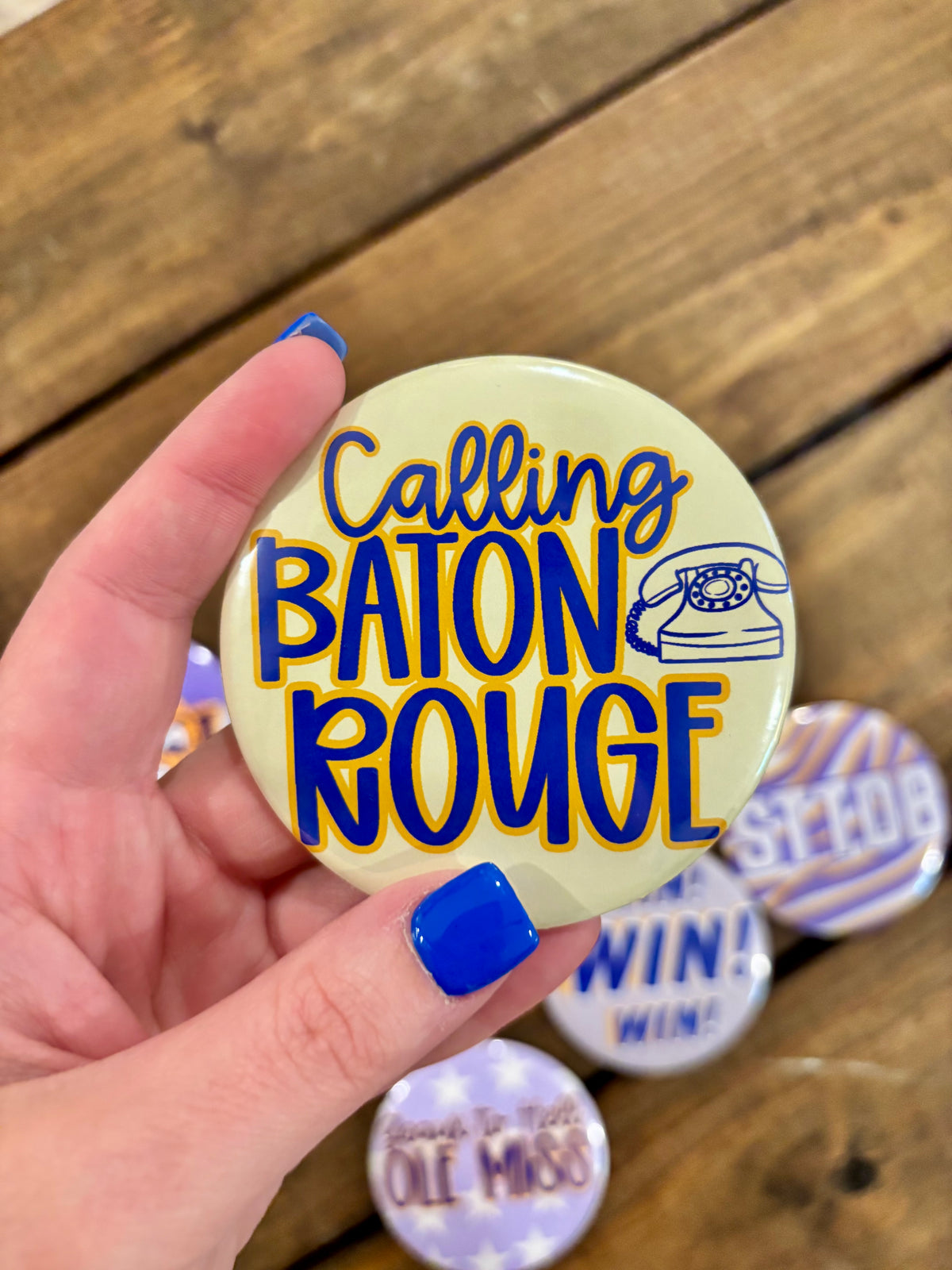 3” Game Day Button - LSU Options