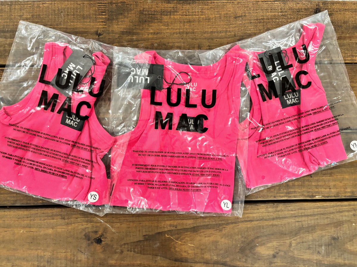 Lulu Mac | Youth Pink Tank| READY TO SHIP/PICKUP