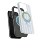 Floral Wreath Magnetic Impact Case — Blue Striped Protective Phone Case