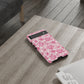 Pink Vintage Floral Tough Phone Case — Protective iPhone Cover