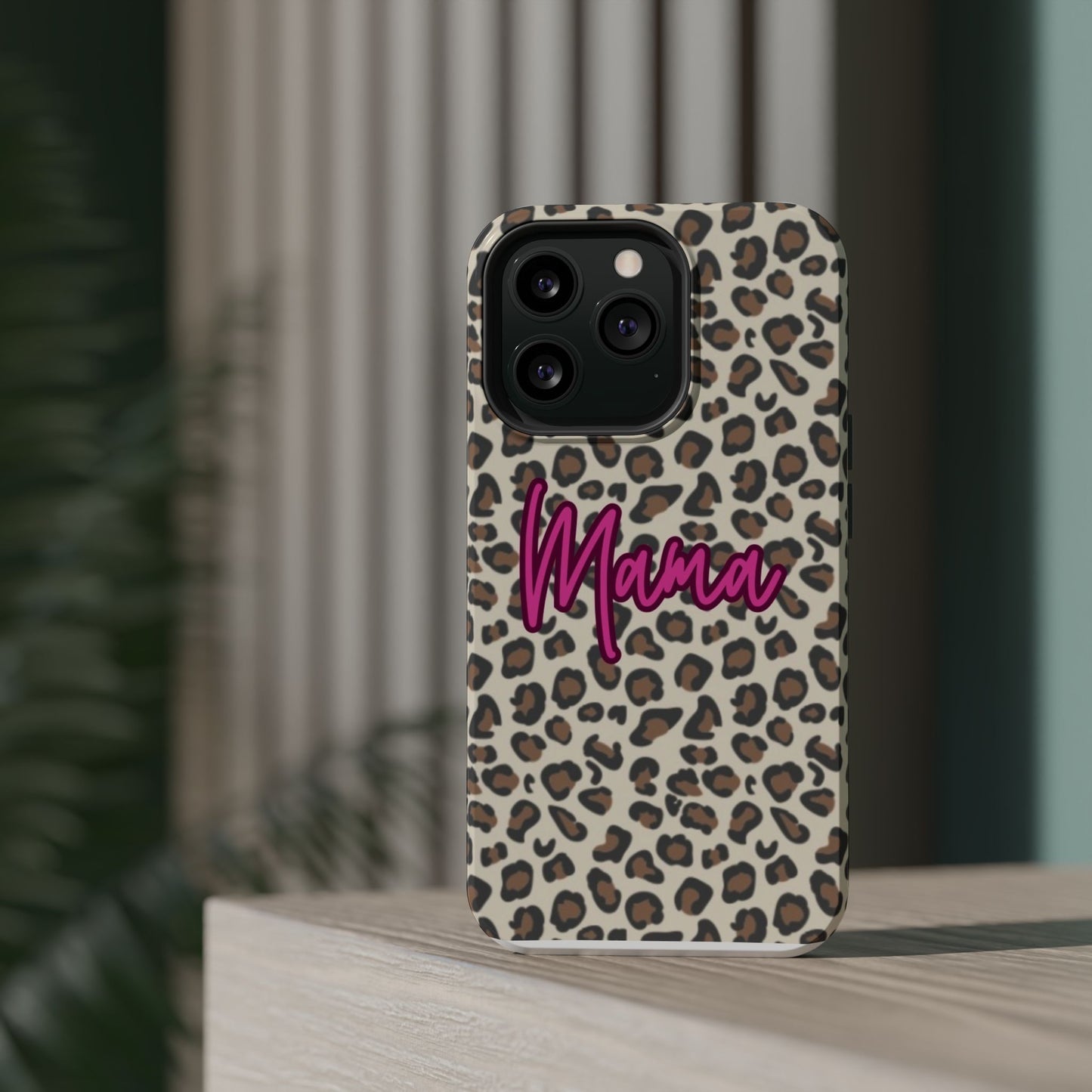 Mama Leopard Print Magnetic Impact Phone Case