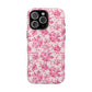 Pink Floral Magnetic Impact-Resistant Phone Case