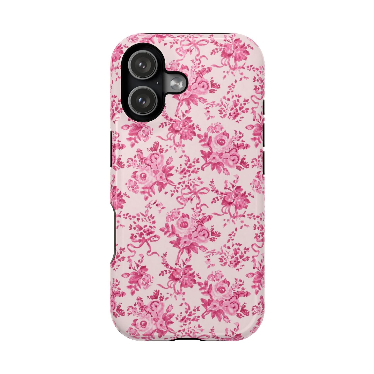 Pink Floral Magnetic Impact-Resistant Phone Case