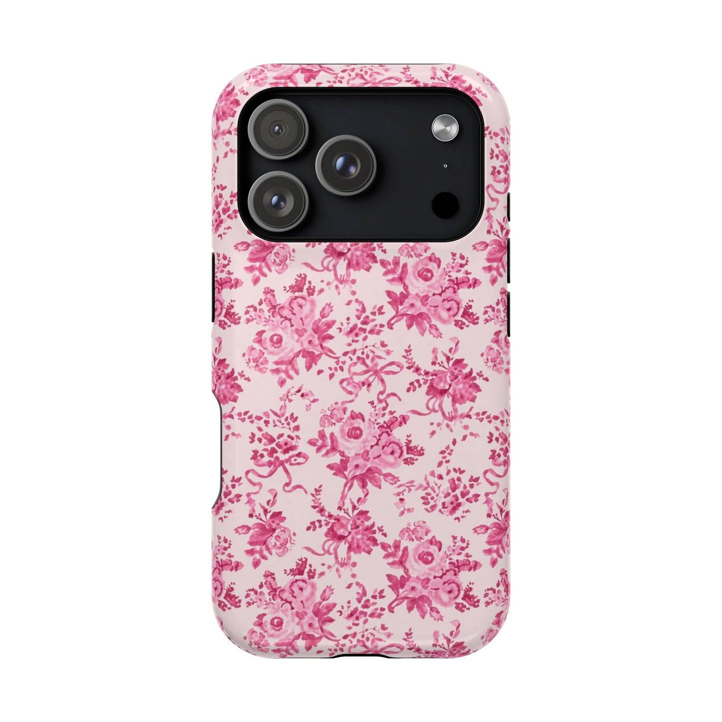Pink Floral Magnetic Impact-Resistant Phone Case