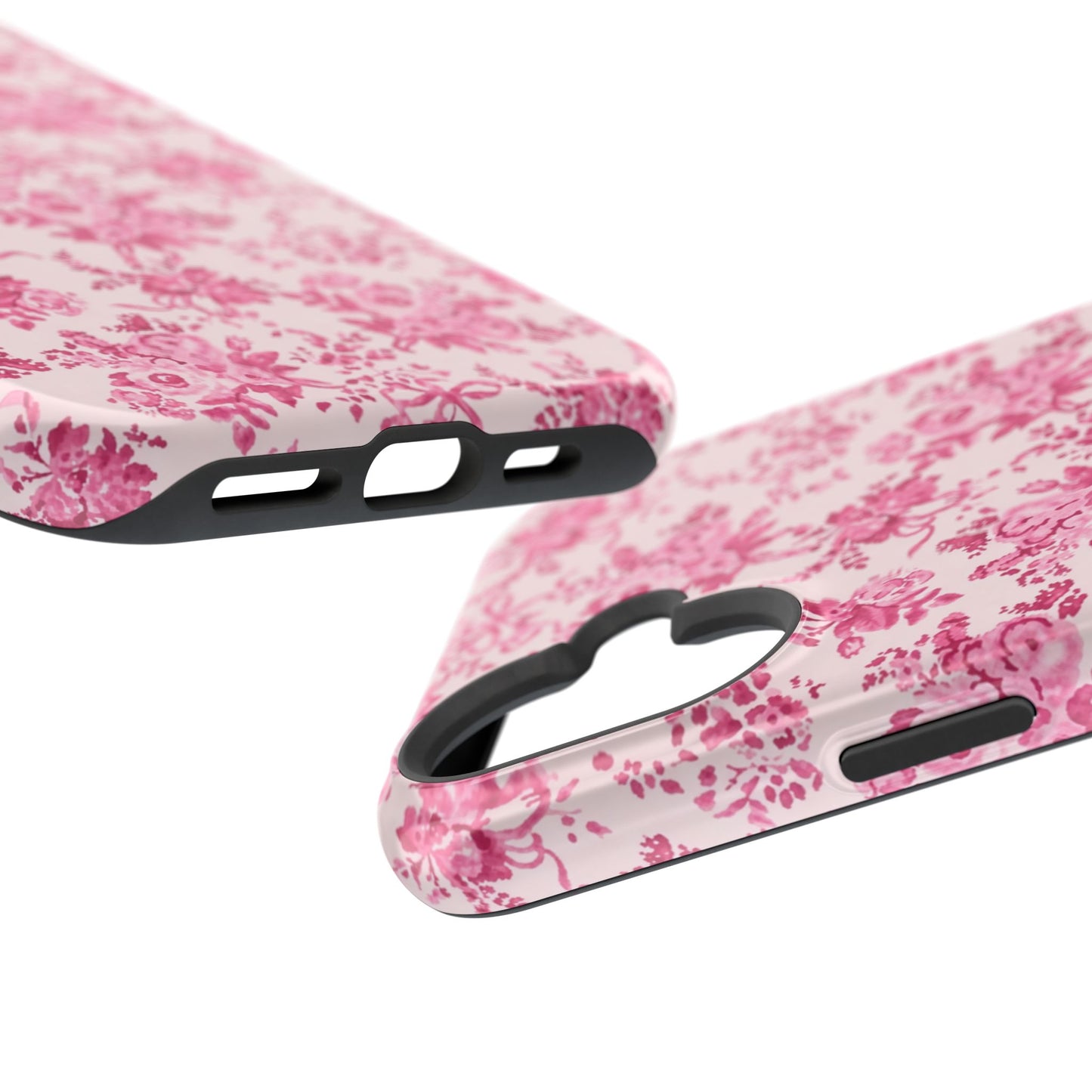 Pink Floral Magnetic Impact-Resistant Phone Case