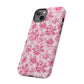Pink Vintage Floral Tough Phone Case — Protective iPhone Cover