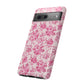 Pink Vintage Floral Tough Phone Case — Protective iPhone Cover