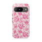 Pink Vintage Floral Tough Phone Case — Protective iPhone Cover