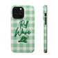 Phone Case — "Roll Wave" Green Plaid Magnetic Impact‑Resistant Case