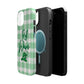 Phone Case — "Roll Wave" Green Plaid Magnetic Impact‑Resistant Case