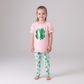 Pink clover glitter pants set