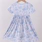 Blue bunny egg bamboo dress