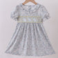 Floral bunny smocked dress