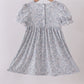Floral bunny smocked dress