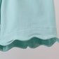 Green bunny applique shorts set