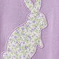 Purple bunny applique ruffle shorts set