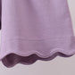 Purple bunny applique ruffle shorts set