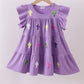 Lavender cross sequin tiered dress