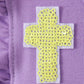 Lavender cross sequin tiered dress