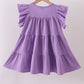Lavender cross sequin tiered dress