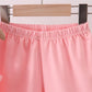 Pink character embroidery gingham bubble
