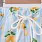 Blue lemon swim trunks