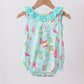 Blue sailboat print ruffle bubble