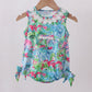 Green tropical garden bow bubble