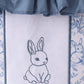 Blue bunny floral ruffle basket