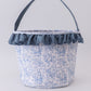 Blue bunny floral ruffle basket