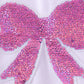 White bow sequin mom&me sweatshirt