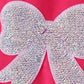 Magenta bow sequin mom&me sweatshirt