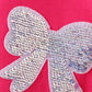 Magenta bow sequin mom&me sweatshirt