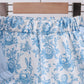 Blue bunny applique ruffle shorts set