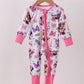 Pink character bamboo romper